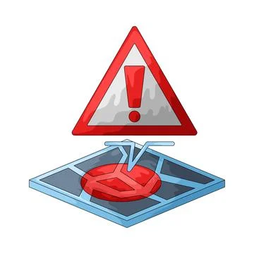 Risk map illustration Stock Illustration