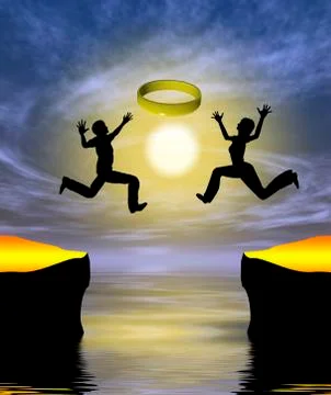 Risk of Marriage Stock Illustration