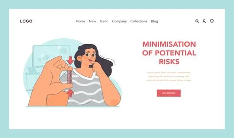 Risk minimization concept. Flat vector illustration イラスト素材