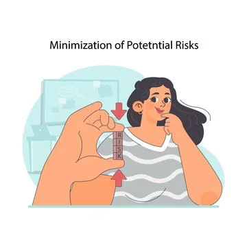 Risk minimization concept. Flat vector illustration イラスト素材