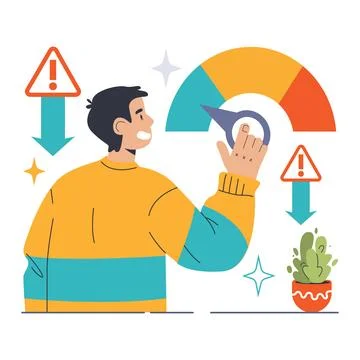 Risk Minimization concept. Flat vector illustration Stock Illustration