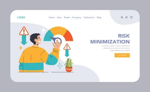 Risk Minimization concept. Flat vector illustration 스톡 일러스트