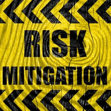 Risk mitigation sign Stock Illustration
