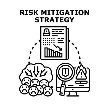 Risk mitigation strategy planning analysis protecting business 스톡 일러스트