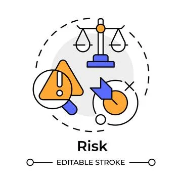 Risk multi color concept icon 스톡 일러스트