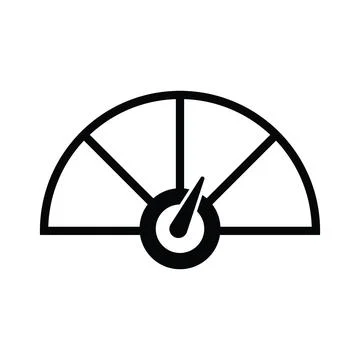 Risk or Satisfaction Meter. Gauge showing low to high Stock Illustration