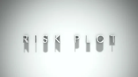 Risk plot 3D title animation with shadows on a white background Video stock 297669789
