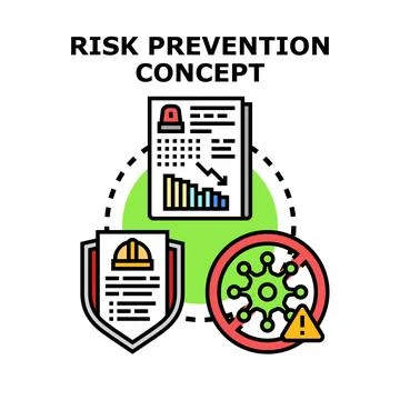 Risk prevention and management avoiding potential dangers concept Stockillustratie