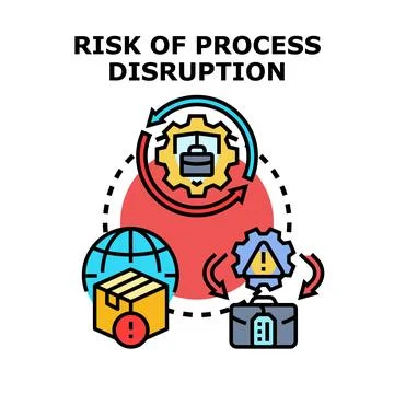 Risk of process disruption vector concept illustration イラスト素材