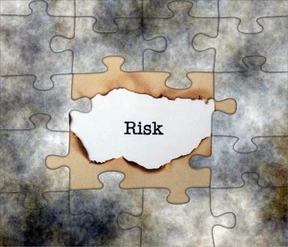 Risk puzzle concept Illustration