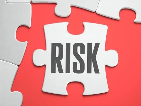 Risk - Puzzle on the Place of Missing Pieces Stock Illustration