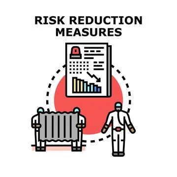 Risk reduction measures preventing danger and protecting safety イラスト素材
