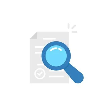 Risk research icon for audit control 스톡 일러스트