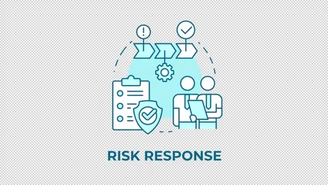 Risk response blue concept icon animation Stock Footage 341021593