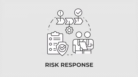 Risk response line concept icon animation Stock Footage 340283130