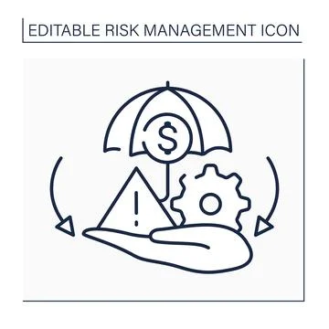 Risk retention line icon Illustrazione stock