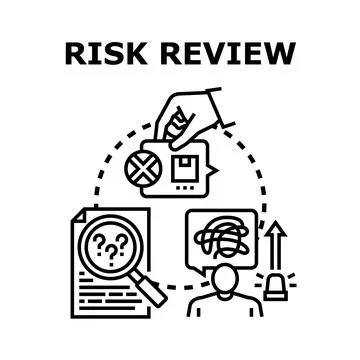 Risk review and management process concept イラスト素材