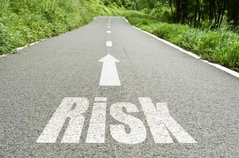 Risk on the road Stock Illustration