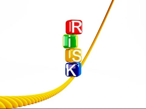 Risk on a rope Stock Illustration