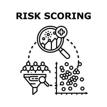 Risk scoring concept for data analysis and evaluation 库存插图