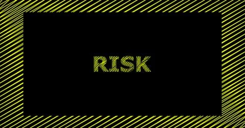 RISK scribble text sign Illustrazione stock