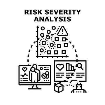 Risk severity analysis on health data and future predictions Stockillustratie