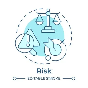 Risk soft blue concept icon Stock Illustration