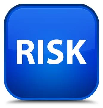 Risk special blue square button Stock Illustration