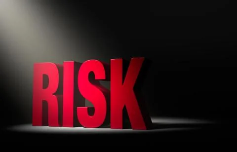 Risk in the spotlight Stock Illustration