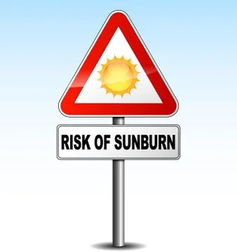 Risk of sunburn Stock Illustration