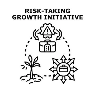 Risk taking growth initiative process vector concept Stock Illustration