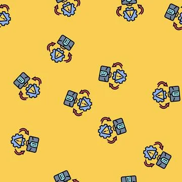 Risk taking modern business vector seamless pattern Stock Illustration