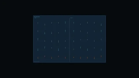 Risk Target Split Dashboard HUD Seamless Loop Video stock 342134709
