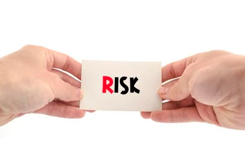 Risk text concept Foto stock