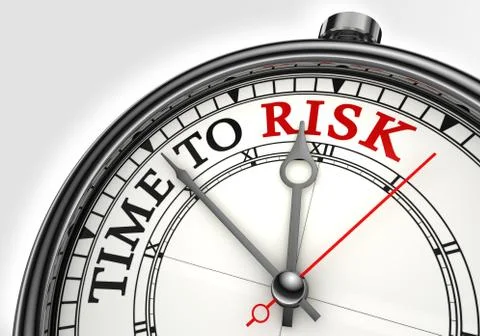 Risk time concept clock closeup Stock Illustration