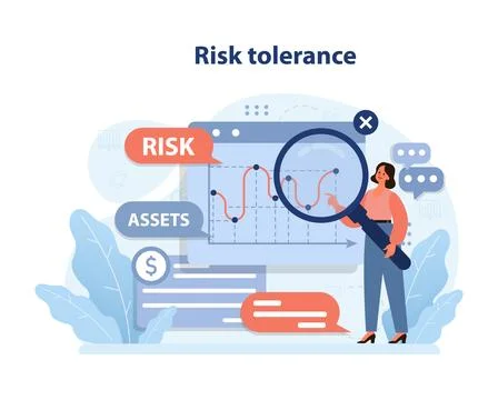 Risk tolerance concept. Flat vector illustration Illustrazione stock