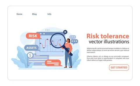 Risk tolerance concept. Flat vector illustration Stock Illustration