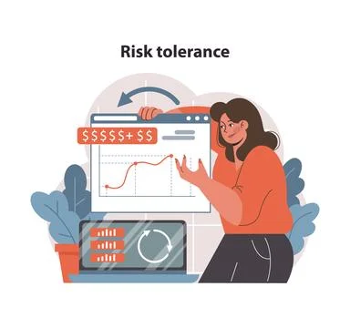 Risk tolerance concept. Flat vector illustration. Stock Illustration
