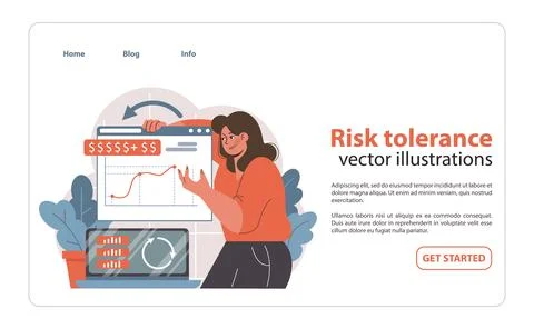 Risk tolerance concept. Flat vector illustration. Stock Illustration