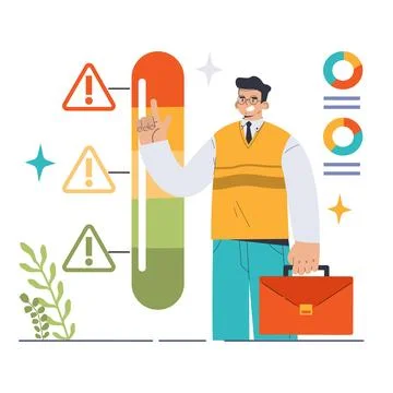 Risk Tolerancy concept. Flat vector illustration Stock Illustration