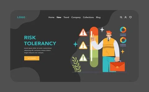 Risk Tolerancy concept. Flat vector illustration Illustrazione stock