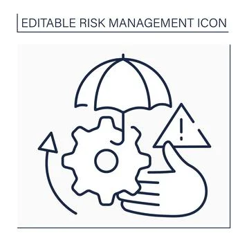 Risk transfer line icon Illustrazione stock