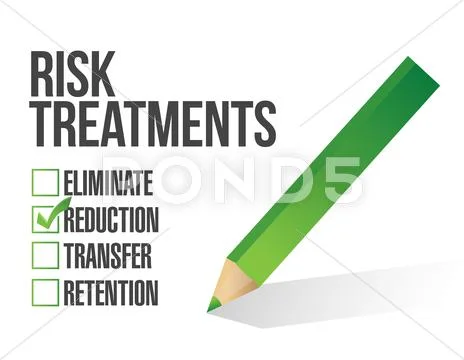 Risk treatment checklist illustration design Stock Illustration