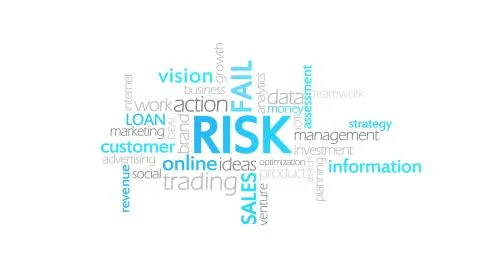 Risk, Typography Animation Stock Illustration