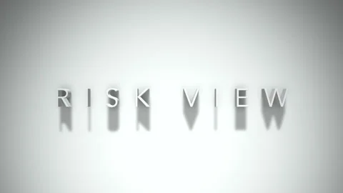 Risk view 3D title animation with shadows on a white background Vídeos de archivo 297459455