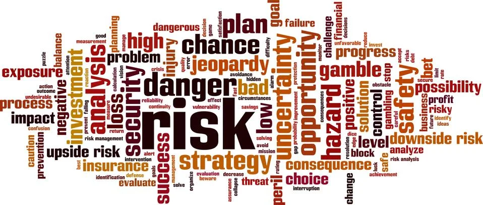 Risk word cloud Stock Illustration