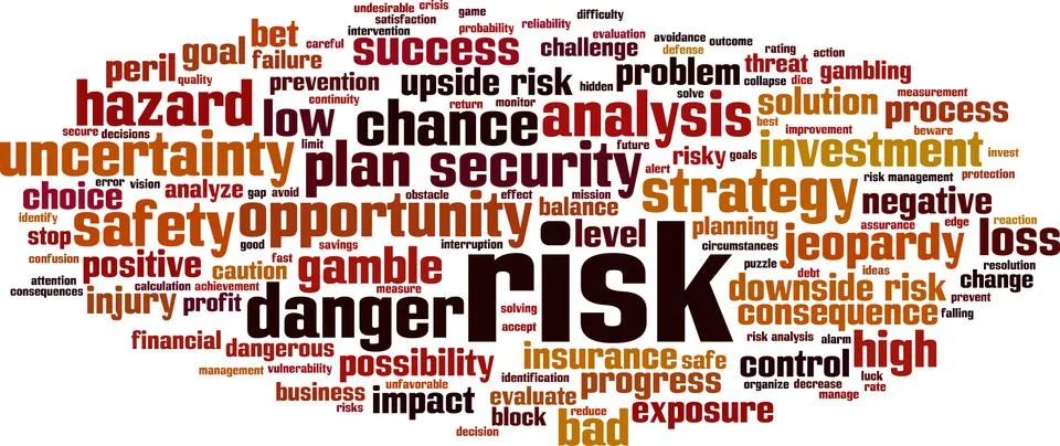 Risk word cloud Stock Illustration