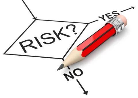 Risk? yes or no Stock Illustration