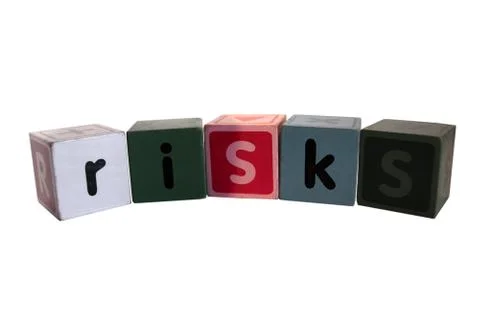 Risks in play blocks Stock Photos