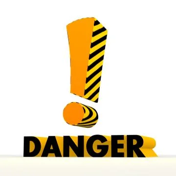 Risky attention symbol with warning pattern Stock Illustration
